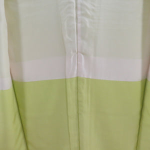 Plain color, yellow-green, no crest, wide collar, pure silk, ready-made, length 157cm
