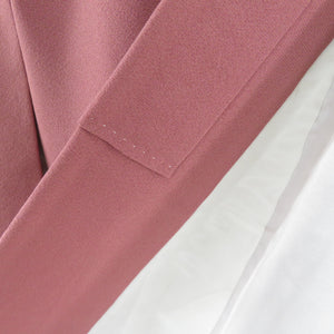 Plain color, red, red, single crest, Gosan paulownia crest, bat collar, pure silk, ready-made, length 156cm