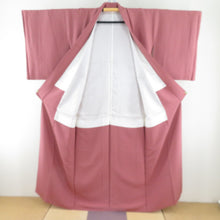 Load image into Gallery viewer, Plain color, red, red, single crest, Gosan paulownia crest, bat collar, pure silk, ready-made, length 156cm