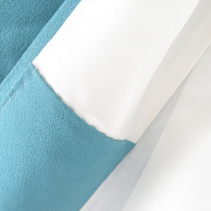 Plain color, turquoise blue, one crest, sasa dragon and bi crest, wide collar, pure silk, ready-made, length 158cm