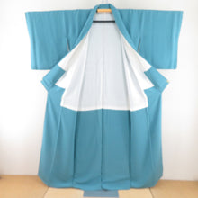 Load image into Gallery viewer, Plain color, turquoise blue, one crest, sasa dragon and bi crest, wide collar, pure silk, ready-made, length 158cm