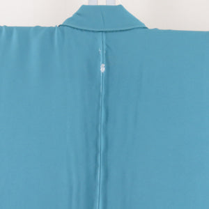 Plain color, turquoise blue, one crest, sasa dragon and bi crest, wide collar, pure silk, ready-made, length 158cm