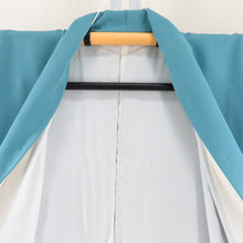 Load image into Gallery viewer, Plain color, turquoise blue, one crest, sasa dragon and bi crest, wide collar, pure silk, ready-made, length 158cm
