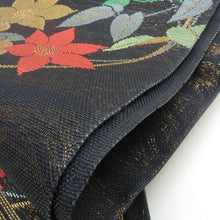 Load image into Gallery viewer, Vailing band Summer Sji black flower circle gold thread all pattern pure silk core summer length 440cm