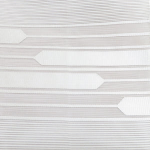 名古屋帯 絽綴れ 夏用 正絹 抽象 お太鼓柄 灰色 芯なし 仕立て上がり 着物帯 長さ361cm
