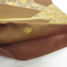 Load image into Gallery viewer, Nishijin Oriburi Obi Honke Honke Konori Kiyoshi Kichi Silk Pure Brown Gold Six -Pass Pure Silk Formal Kimono Length 436cm