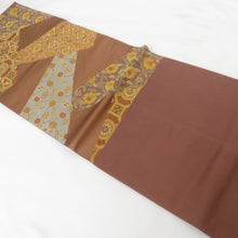 Load image into Gallery viewer, Nishijin Oriburi Obi Honke Honke Konori Kiyoshi Kichi Silk Pure Brown Gold Six -Pass Pure Silk Formal Kimono Length 436cm