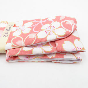 Pattern tabi 24.0cm pink cherry blossom pattern cherry cherry blossom cherry blossom saboton Made in Japan made 100 % cotton 4 sheets