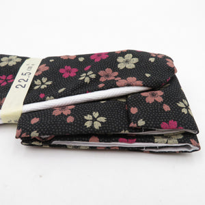 Pattern tabi 22.5cm Black cherry blossoms and dot pattern cherry cherry blossoms Interested in Japan made in Japan 100 % cotton 100 % cotton women