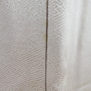 訪問着 絞り 刺繍入り 薄小豆色ｘベージュピンク色 流水に萩模様 広衿 正絹 仕立て上がり着物 身丈158cm