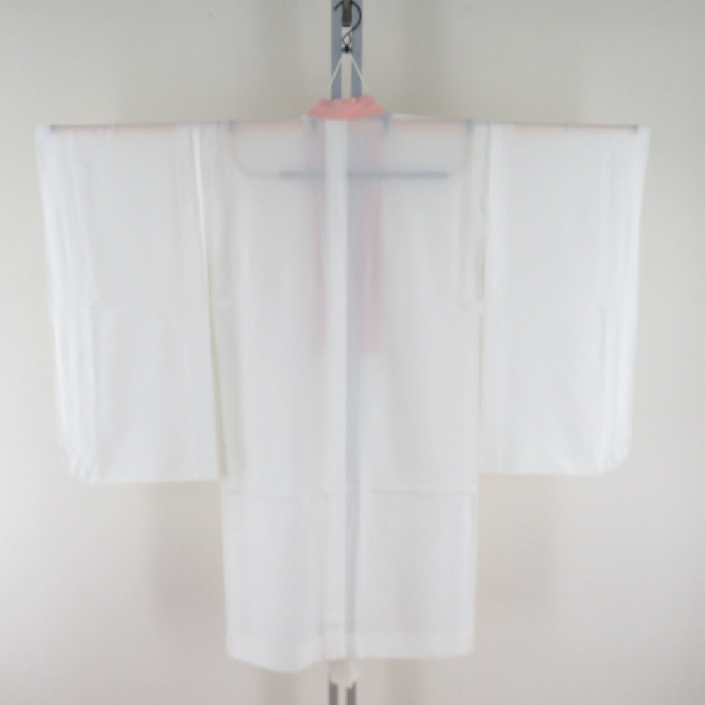 子供着物 女の子用 夏用 絽 四つ身 襦袢セット 花模様 薄ピンクx白x