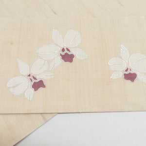 Nagoya Obi Hempaji Summer Orchid Dye Dyeing Pattern Kingle Taiko Pattern Tailoring Kimono Numbers Length 372cm