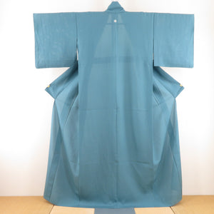 Summer kimono Color Color Color Simple Clean Wide Collar Pure Silk Sawaju Crest One Crest Blue Green Summer Tailoring Light 161cm