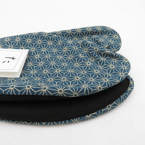 Pattern for men 27.0cm Blue green hemp leaf pattern Black Japan Made in Japan 100 % cotton 4 pieces Men's tabi casual