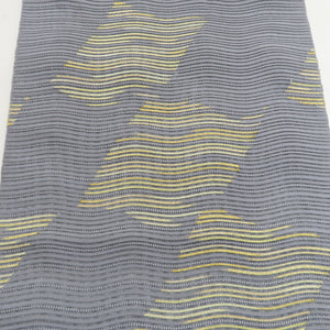 Nagoya obi gauge spelled for summer tiles blue gray gold thread octagus taiko pattern octowal pure silk kimono length 365cm