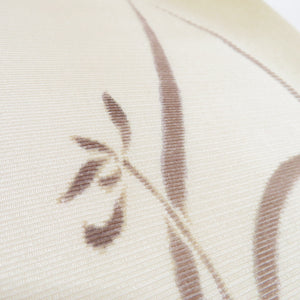 Nagoya Obi iris light brown dyed pattern Taiko pattern Kingle -tailored Kimono Casual length 371cm