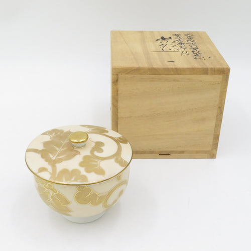 Kutani ware antique / folk crafts Nishikitama kiln Nakata Nishikita Kintama King Kintokin with a lid with lids with a commemorative box