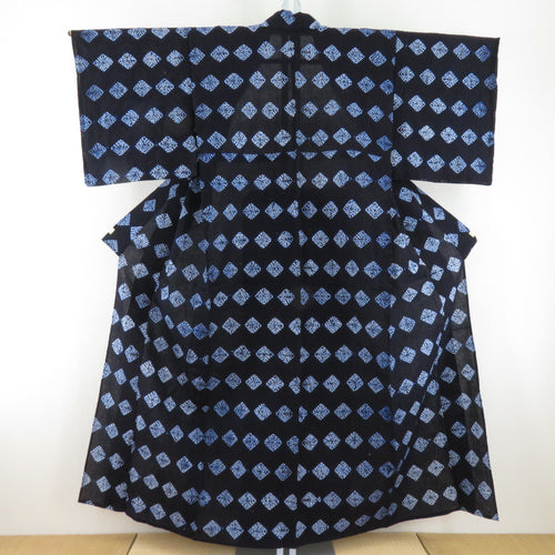 Yukata squeezing for women Yukata blue rhinogyo pattern Summer object tailor -tailored