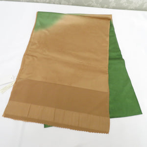 帯締め・帯揚げセット 重ね襟 伊達衿 平組 3点セット 抹茶色 グリーン系 緑×金 和装小物 着物用 まとめ売り