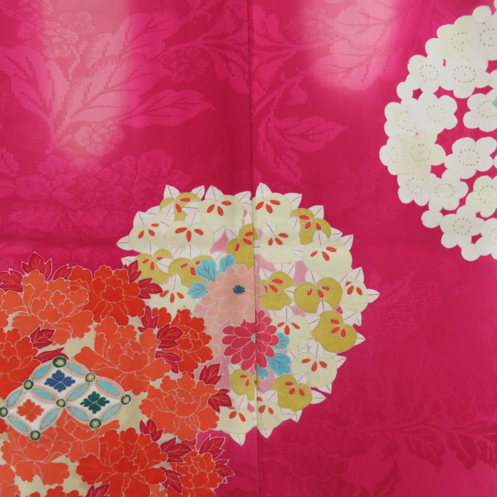 子供着物 希少 アンティーク着物 四つ身 昔きもの 子供着物 女児用 花