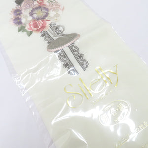 刺繍半衿 帯締め 絞り帯揚げ 3点セット 赤系 花×リボン×レース シルエリー 新合繊 ポリエステル 半襟 振袖 礼装 成人式 卒業式 和装小物 日本製
