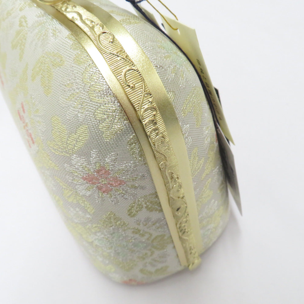 草履・バッグセット 沙織 華紋 シャンパンゴールド ピンク ミントグリーン パールトーン加工 正絹帯地 Lサイズ 25cm 日本製 留袖 訪問着 礼装 フォーマル 履物 新品 【キモノオフ野々市若松店】 草履・バッグセット 沙織 華紋 シャンパンゴールド ピンク ミント