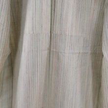 画像をギャラリービューアに読み込む, 紬 着物 単衣 薄緑色 細縞模様 広衿 正絹 仕立て上がり着物 身丈150cm