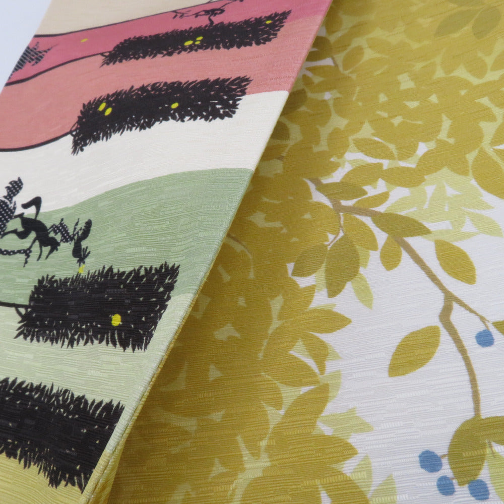 WAKKA半幅帯（サーカス柄） 即納品あり】リバーシブル 西陣織半幅帯