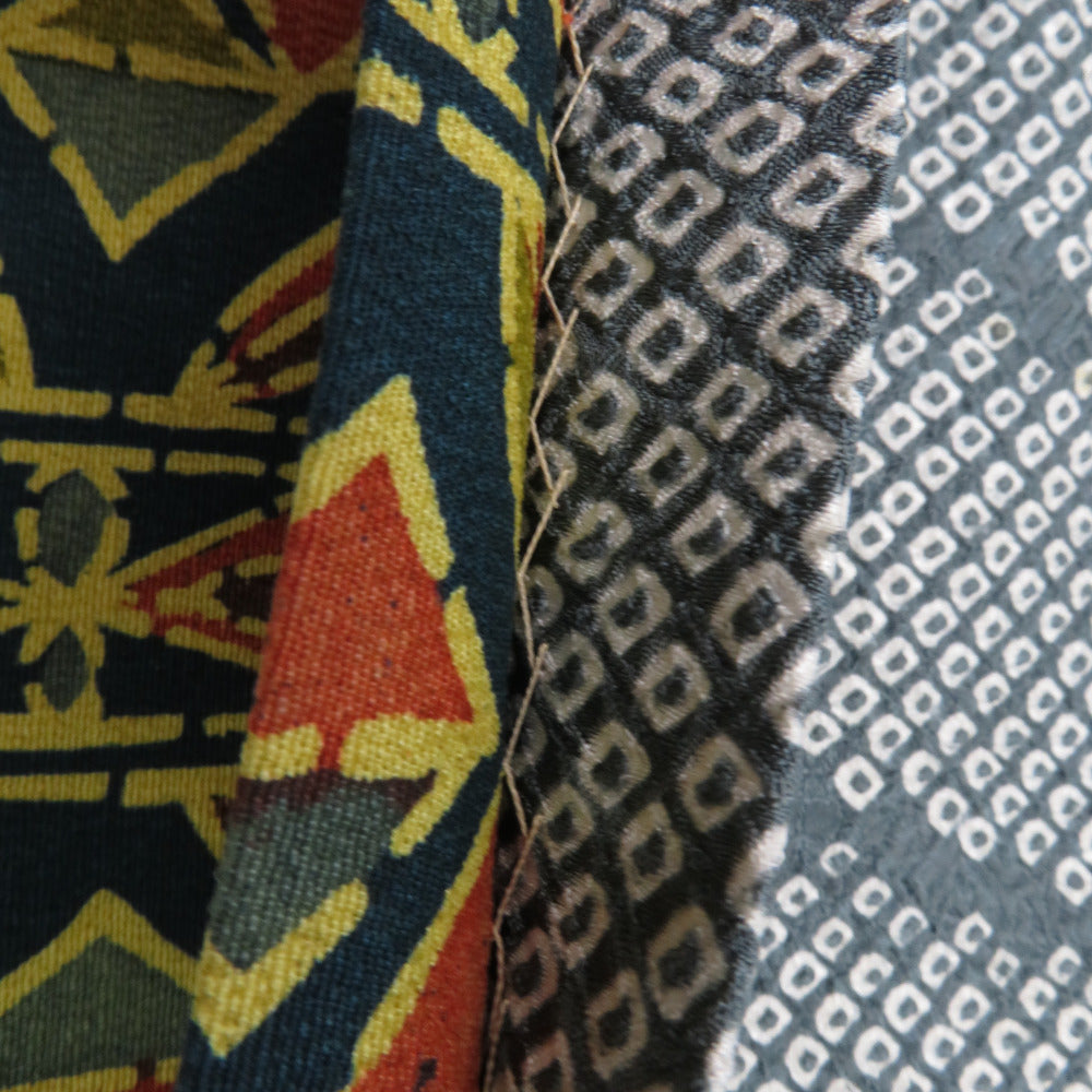 半幅帯 リバーシブル半巾帯 正絹 巾:約16×長さ:約415cm 絞り×小紋