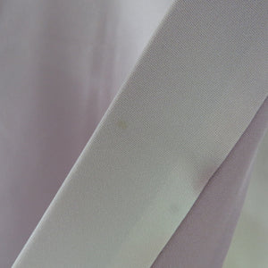 小紋 袷 薄紫色x白色x多色 ぼかし染め パステル系 花模様 正絹 バチ衿 仕立て上がり着物 身丈154cm