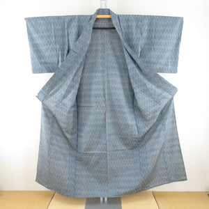紬 着物 グレー