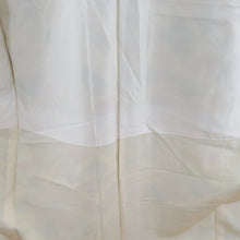 Load image into Gallery viewer, 紬 着物 扇子模様 黄色ｘ赤色ｘ青色 袷 バチ衿 絹 仕立て上がり着物 身丈155cm