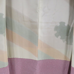 道行 薄ピンク色 タタキ染め 正絹 着物コート 和装用 ちりよけ 身丈94cm