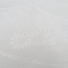 画像をギャラリービューアに読み込む, 反物 長襦袢 白色 正絹 草に菊模様 白色 防カビ加工済 白地絹織物の安心加工 お仕立て用 小物作り用 長さ1300cm