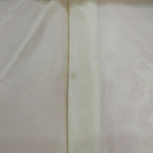 紬 着物 大島紬 白大島 幾何学に菊模様 白色ｘ赤色ｘ青色 袷 バチ衿 絹 仕立て上がり着物 身丈156cm