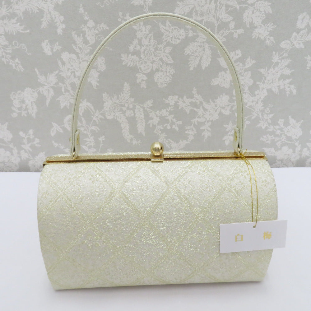 新品 高級 日本製 白梅 謹製 礼装用 草履 バッグ セット ゴールド金具 新品 高級 日本製 白梅 謹製 礼装用 草履 バッグ セット