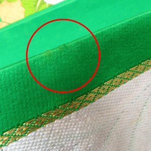 袋帯 緑 金 白 紫 青 オレンジ 茶 クリーム 薄ピンク 多色 間垣 花々 六通柄 正絹 仕立上がり フォーマル 長さ429.5cm