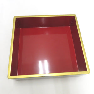 骨董・民芸品 御重 重箱 二段重 黒 漆器 蒔絵 重台 共箱有