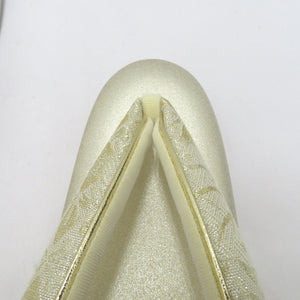 草履・バッグセット 草履バッグセット ゴールド系 華紋 雲取 露芝 24.5ｃｍ フリーサイズ 本皮底 日本製 フォーマル 留袖 訪問着 付下げ 色無地