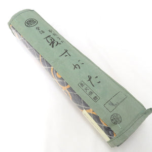 反物 浴衣反物 紺×オレンジ 葡萄・唐草 綿100％ 未仕立て 和裁練習用 生地 洋服リメイク ぶどう柄