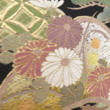 Load image into Gallery viewer, 黒留袖 黒留袖ワンピース 松に花々文様 正絹 箔入り Mサイズ 礼装 フォーマル 留袖ドレス 仕立て上がり 着物リメイク