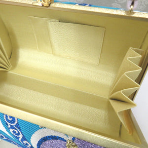 草履・バッグセット 白梅謹製 振袖用 草履 バッグ Mサイズ 適応サイズ23.0~24.0cm前後 水色 青ラメ 紫ラメ 金 華紋 フォーマル 成人式 卒業式