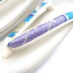 草履・バッグセット 白梅謹製 振袖用 草履 バッグ Mサイズ 適応サイズ23.0~24.0cm前後 水色 青ラメ 紫ラメ 金 華紋 フォーマル 成人式 卒業式