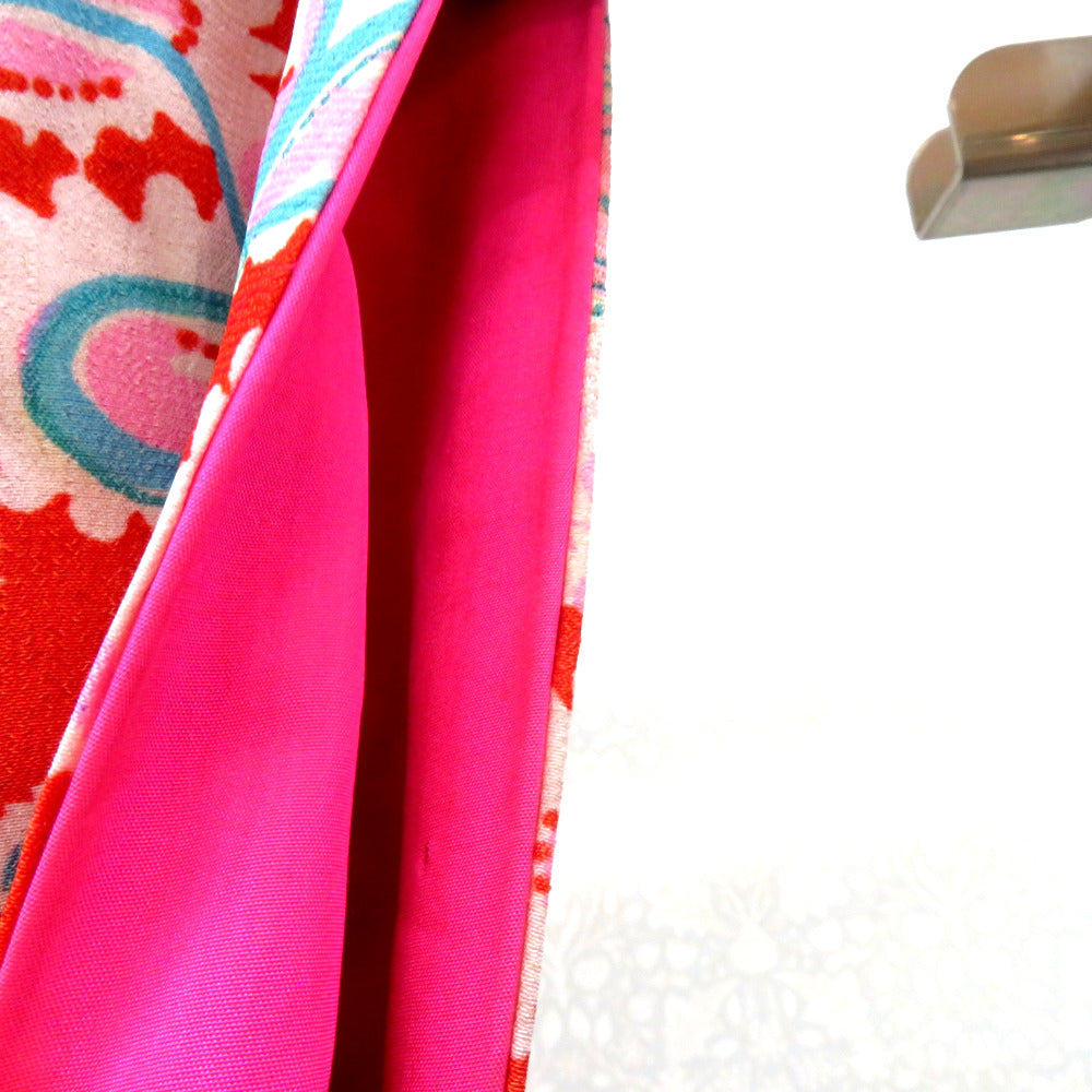 子供着物 アンティーク 昔 赤 白 ピンク 水色 緑 ベージュ 花々 花玉