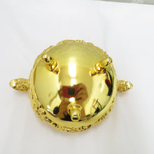 Load image into Gallery viewer, 骨董・民芸品 高岡銅器 瑞雲作 龍神香炉 香爐 香炉 三つ足 純金メッキ 共箱有