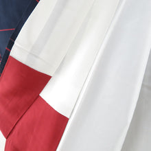 Load image into Gallery viewer, 紬 着物 格子模様 紺色ｘ赤色 袷 広衿 絹 仕立て上がり着物 身丈155cm