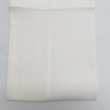 Load image into Gallery viewer, 名古屋帯 正絹 塩瀬 白地 緑色ｘピンク色ｘ白色 落款入り 花柄 お太鼓柄 仕立て上がり 着物帯 長さ369cm