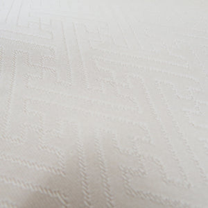 袋帯 正絹 松の葉紋様 金糸銀糸 金色ｘ白色 刺繍入り ゴールド系 六通柄 フォーマル 礼装 長さ448cm