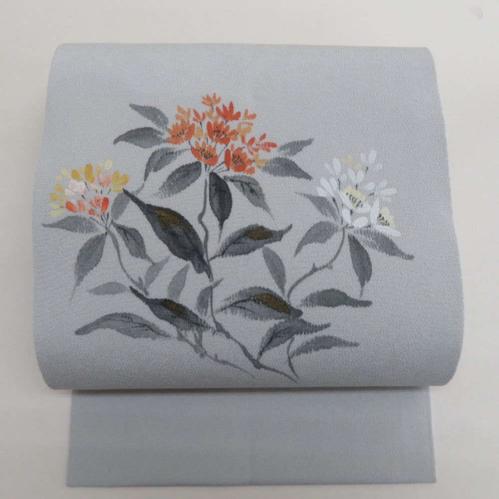 専用 名古屋帯 八寸名古屋帯「草紋」pearl gray（未仕立） | OLN web shop