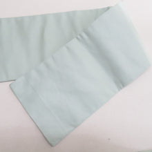 Load image into Gallery viewer, 名古屋帯 正絹 小鳥に花紋様 お太鼓柄 薄緑色 刺繍入り ジュアル 仕立て上がり 着物帯 長さ378cm